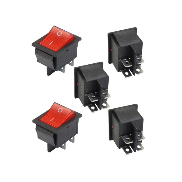 Combo 5 Cái Công Tắc Bập Bênh 4 Chân Có Đèn