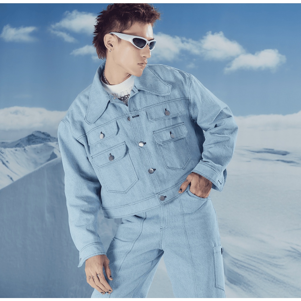 Áo khoác denim jacket Cao Stu