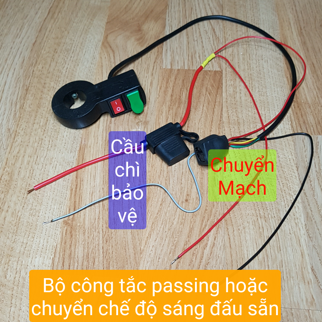 Bộ công tắc Tắt Mở và Mạch Passing cho đèn L4 đấu sẵn