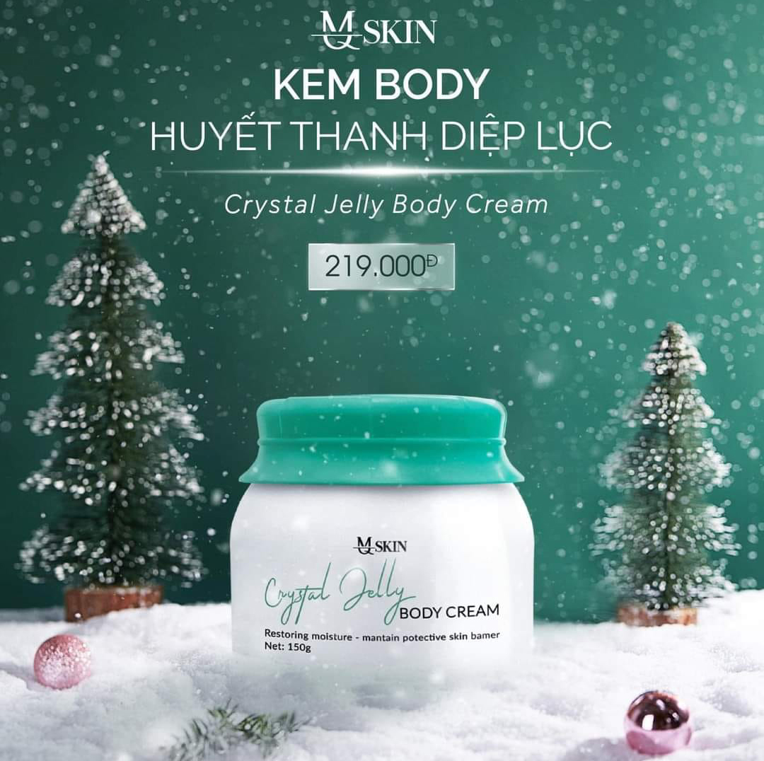 Kem body huyết thanh diệp lục MQ Skin - Crystal Jelly Body Cream MQSkin