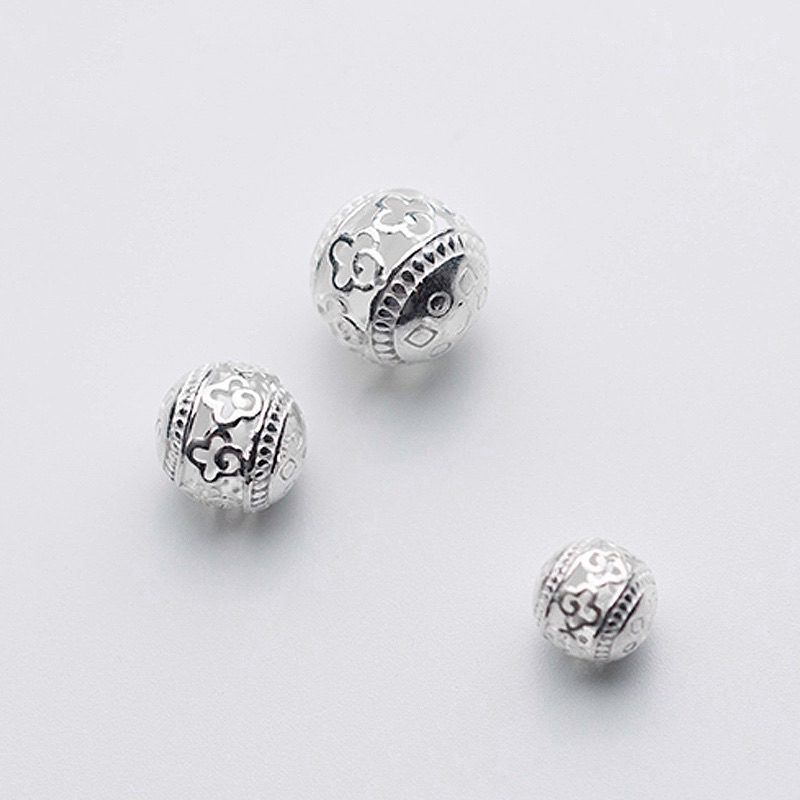 [S925] Charm bi bạc họa tiết vân mây - MH074