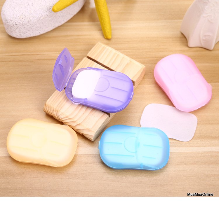 Xà Phòng Giấy Có Hộp Đựng Tiện Dụng Khi Đi Du Lịch