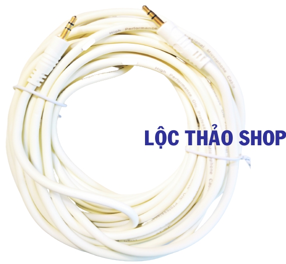 Cáp loa 2 đầu jack 3.5 dài 1.5M 3M 5M 10M 15M cao cấp (cáp 2 đầu 3.5, dây 2 đầu Jack 3.5)