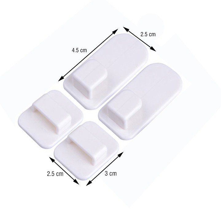 Móc Dán Tường Treo Điều Khiển Móc Gài Treo Đồ Đa Năng Nhựa ABS
