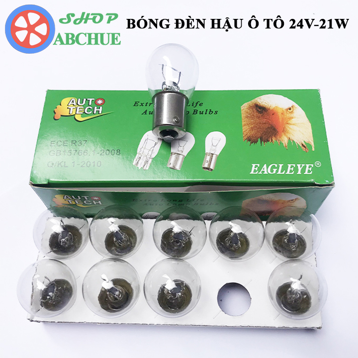 Combo 10 bóng đèn hậu ô tô 1 tóc 24v 21w autotech