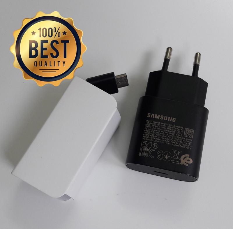 Bộ sạc siêu nhanh 25W dùng cho Samsung A90, A80, A71, A70 (Cam kết sạc ZIN) (Adaptor 25W đen nhám + Cable chuẩn C to C) (Super Fast Charging)