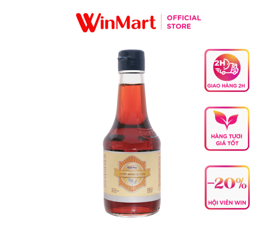 -nước mắm cá cơm 50 độ đạm hạnh phúc chai 250ml
