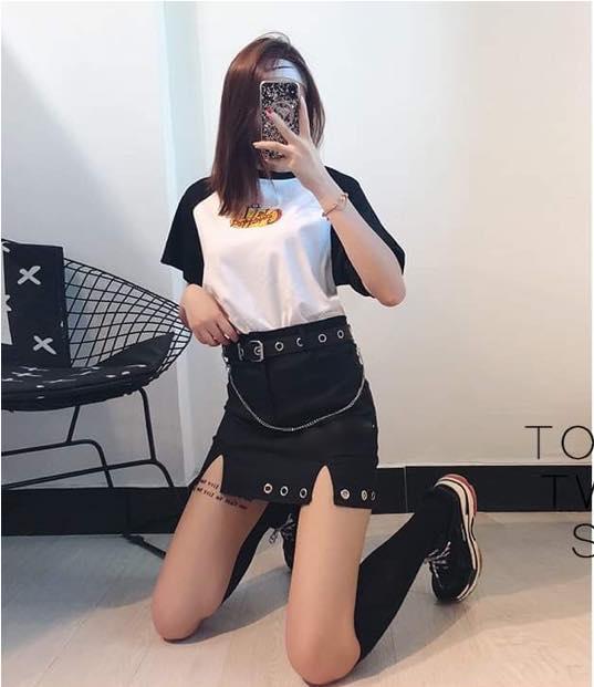 [HCM]Chân váy ulzzang girl kèm chain cực chất