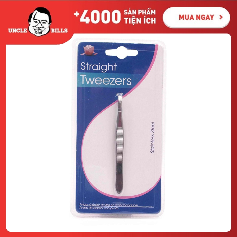 Nhíp đầu thẳng Uncle Bills AG0014  (Bạc)