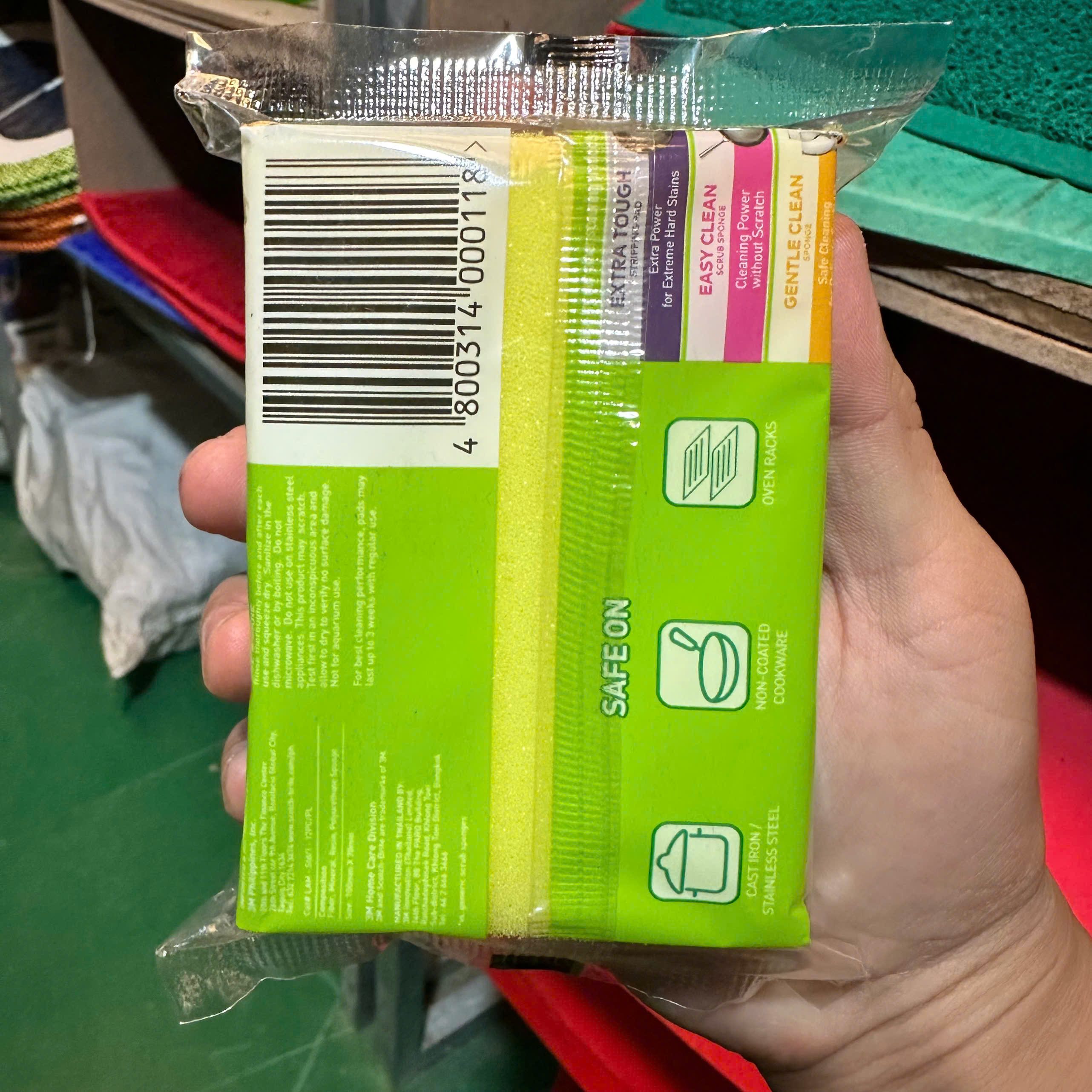 Mút xốp rửa chén siêu sạch 3M có mút, hình chữ nhật 100mm x 70mm