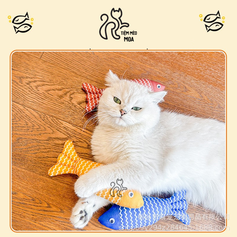 Cá bông có catnip - Đồ chơi cho mèo - Tiệm Mèo Moa