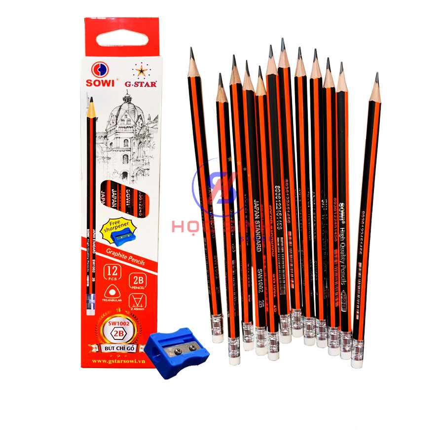 Hộp 12 Cây Bút Chì Gỗ 2B Gstar SW1002  [ Tặng Chuốt Chì ]