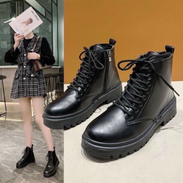 CÓ SẴN BOOT ĐEN ULLZANG -BỐT NỮ( KÈM VIDEO ẢNH THẬT) 1