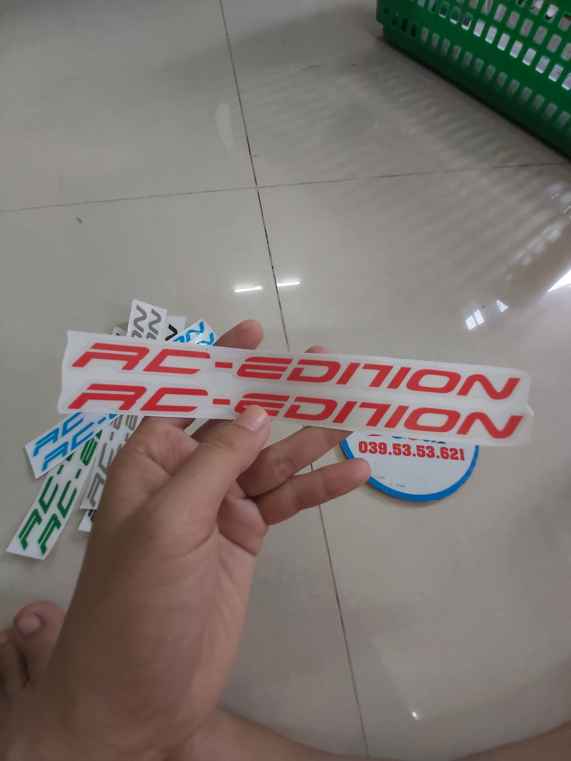 Tem dán phuộc gấp rc edition in trong