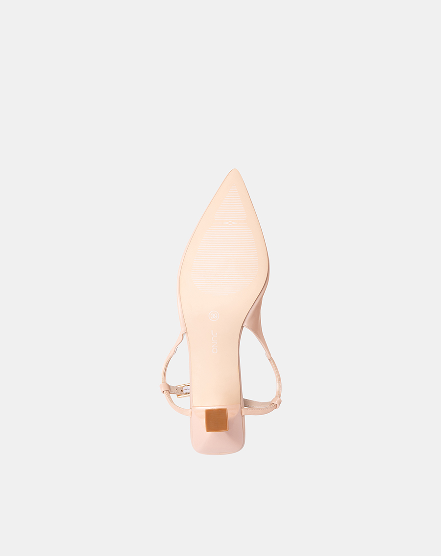 Giày Cao Gót Nữ 7cm Thời Trang JUNO Slingback Quai Thắt Nút CG07131
