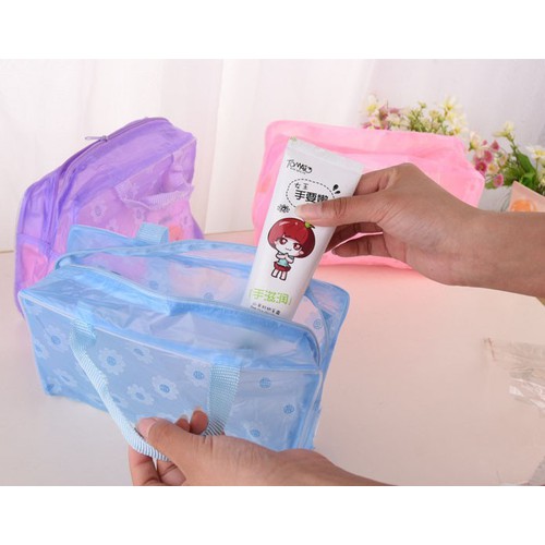 Túi đựng mỹ phẩm hoa văn chống nước