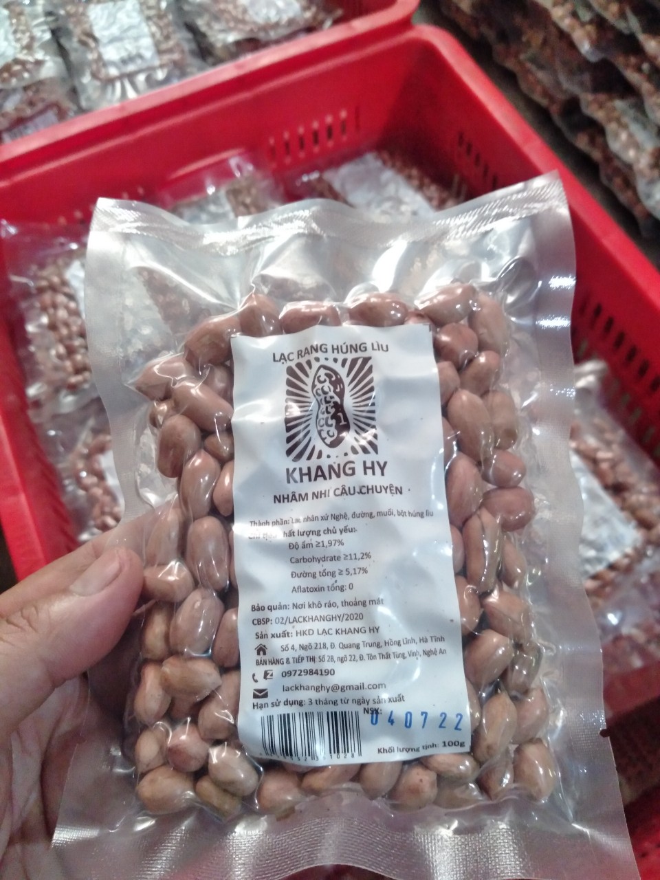 Lạc rang húng lìu Khang Hy 100g