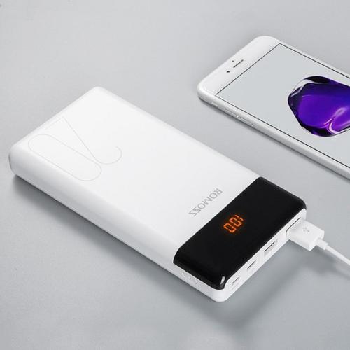 Pin dự phòng ROMOSS 20.000mah led sạt iphon khoảng 3 lần