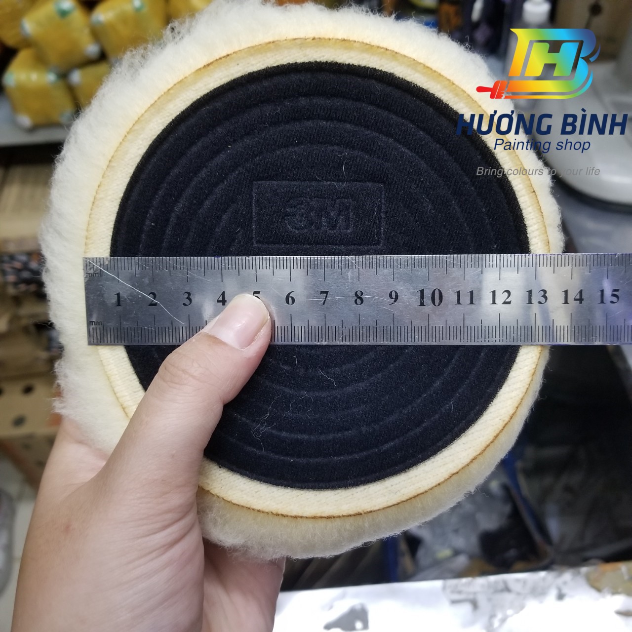 Miếng lông cừu dùng để đánh bước 1 - 3M Buffing Pad 85078 & 85079 (có 2 size: 3 inch ~ 76mm và 5 inch ~ 125mm)