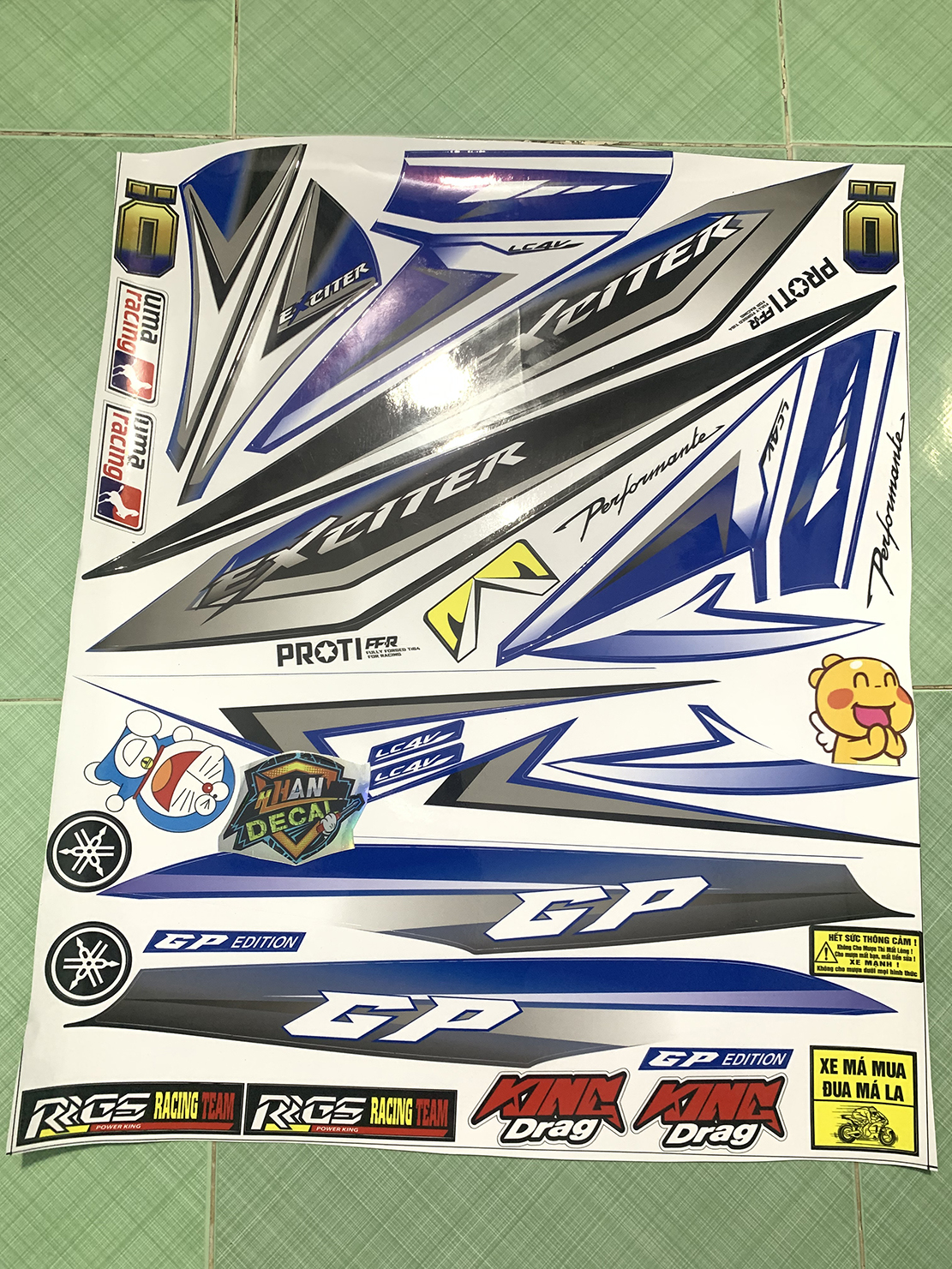 Tem exciter 2010 xanh GP