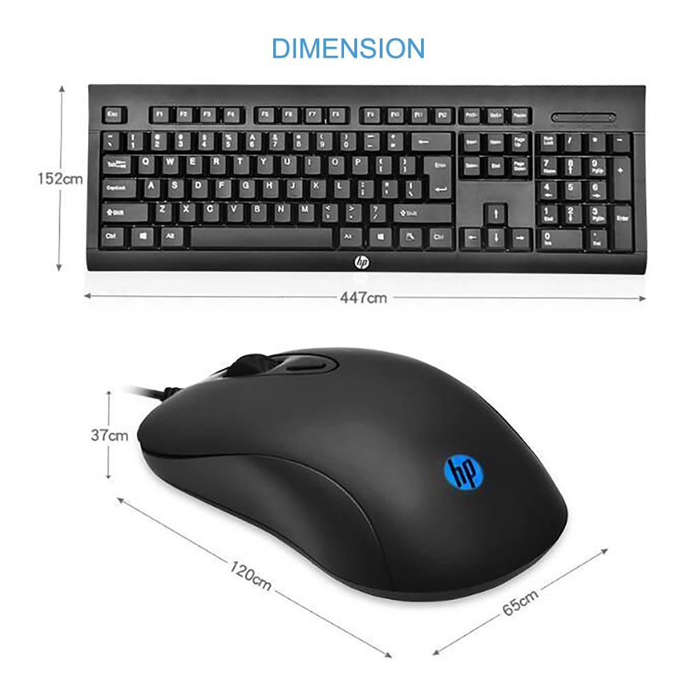 Bộ bàn phím + chuột có dây HP KM100