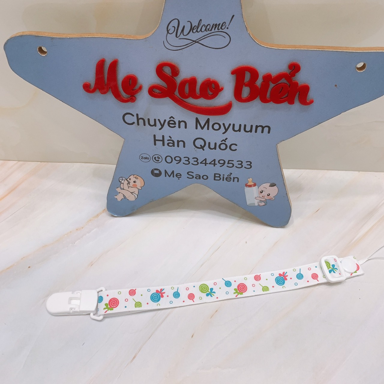 Dây buộc kẹp ti ngậm/ gặm nướu cho bé