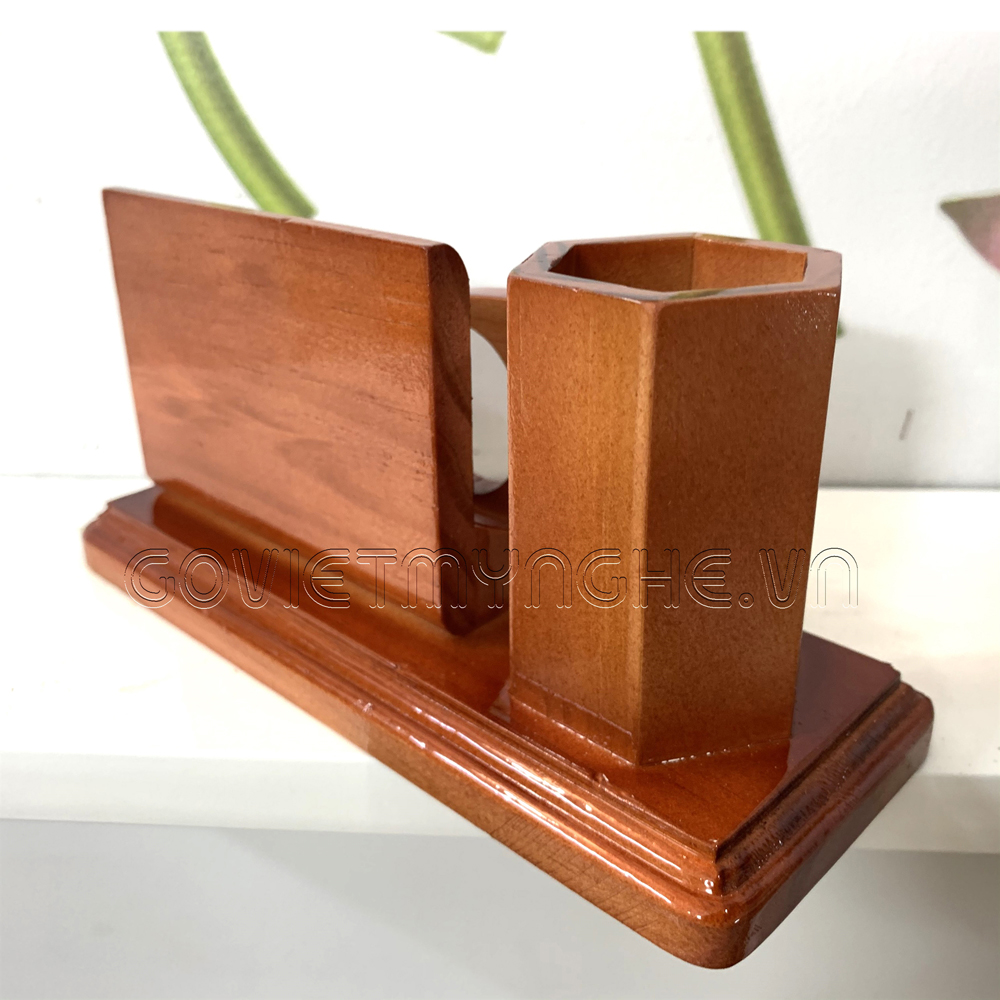 Hộp Đựng Card Visit Bàn Tay Gỗ (Sơn Đen)