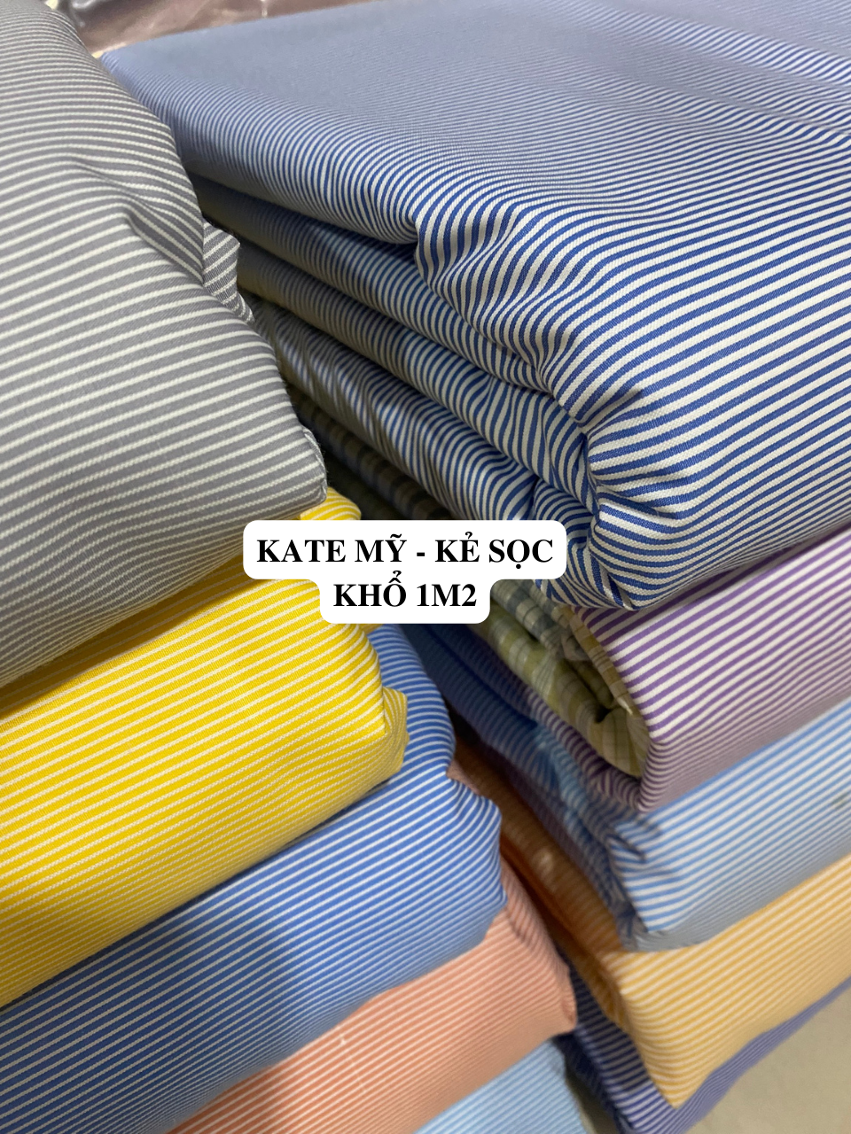 VẢI KATE SỌC (KHỔ 1M2) -DÒNG VẢI CÔNG SỞ