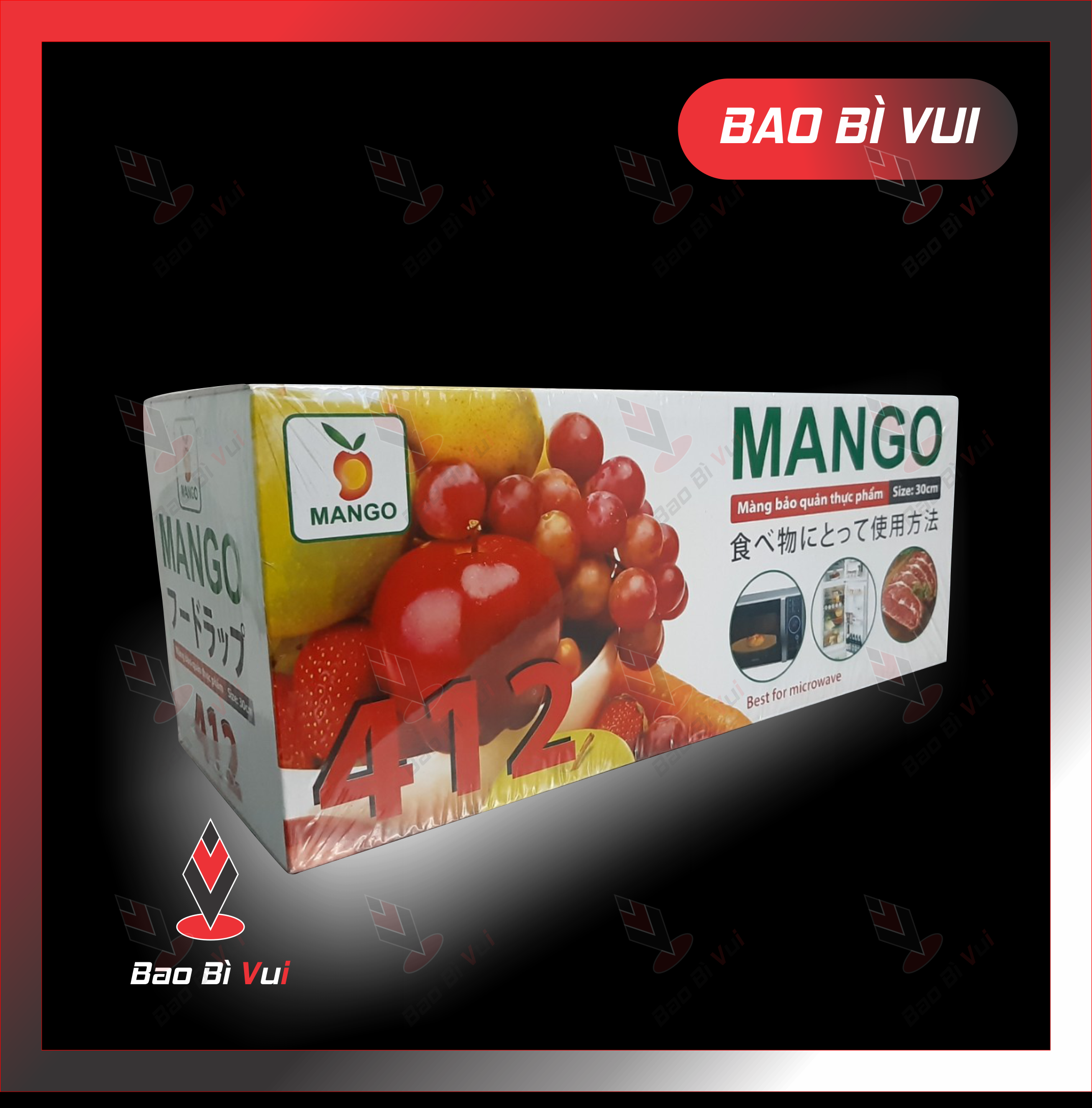 [1 cuộn] Màng bọc thực phẩm 412 x30cm