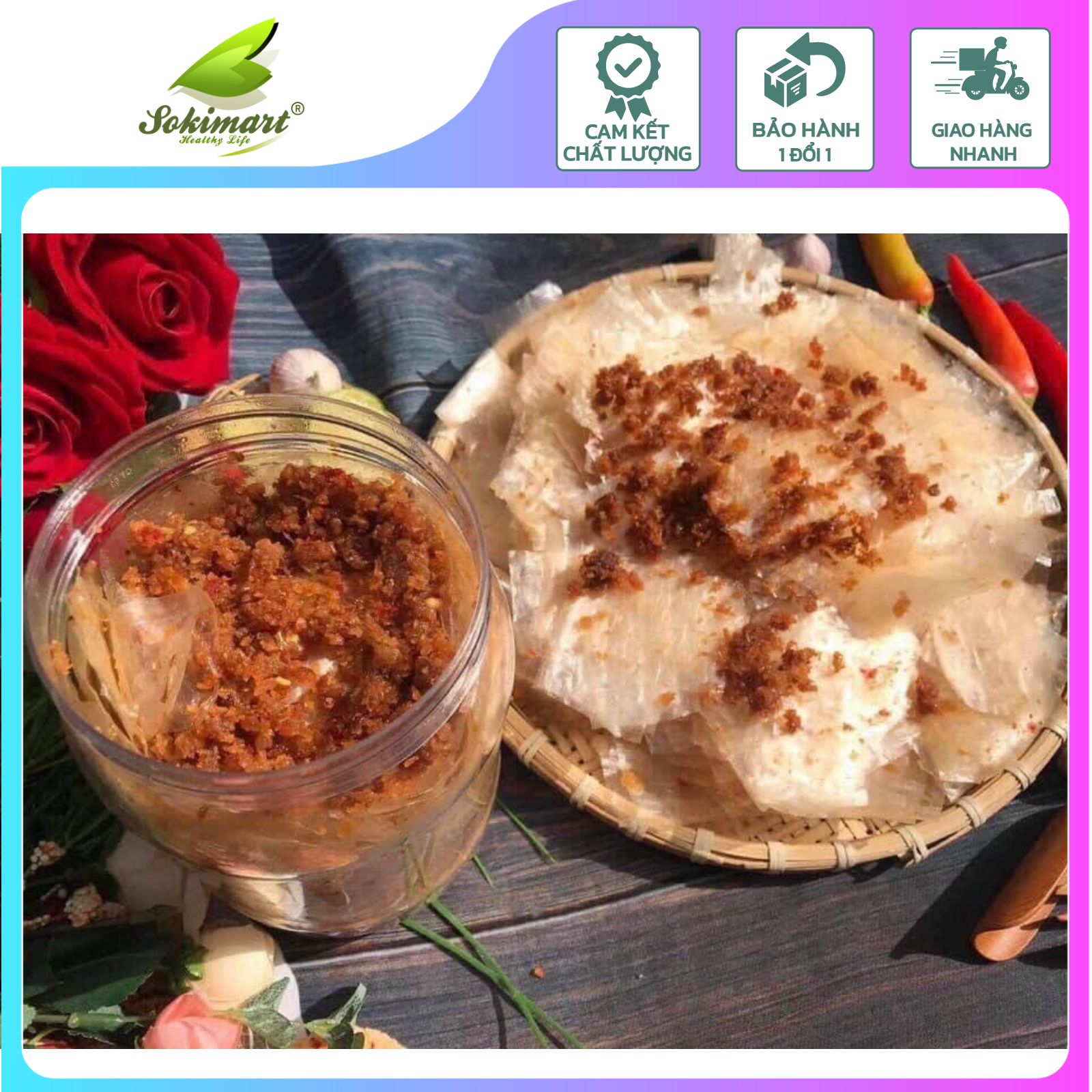 Bánh tráng tôm cháy tỏi - 370g