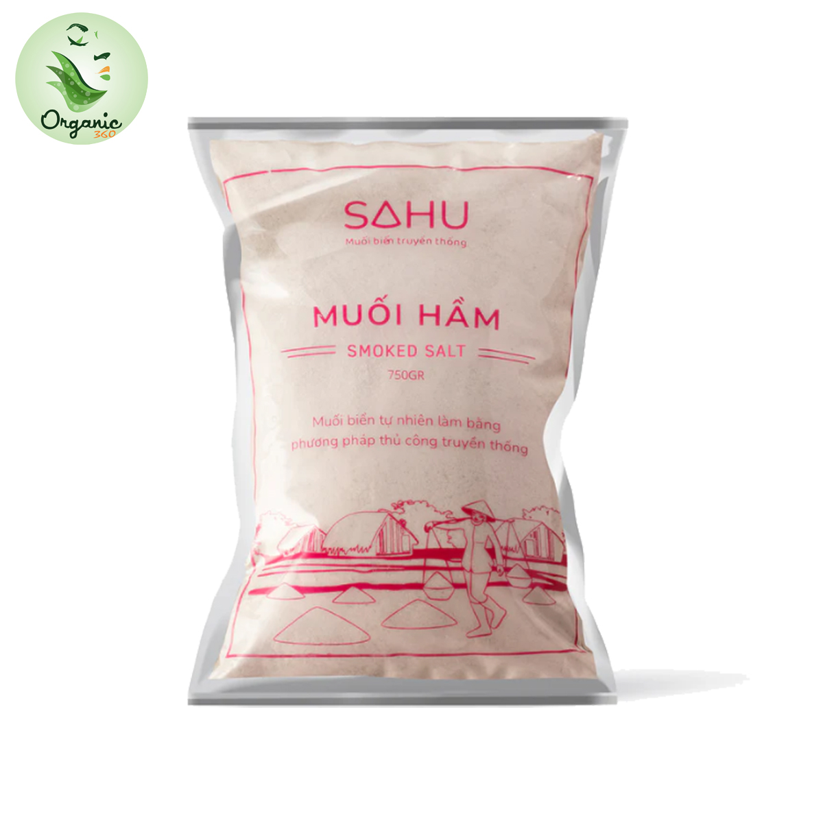 Smoked salt 750g - bamboo salt 300g - fleur de sel 200g sahu