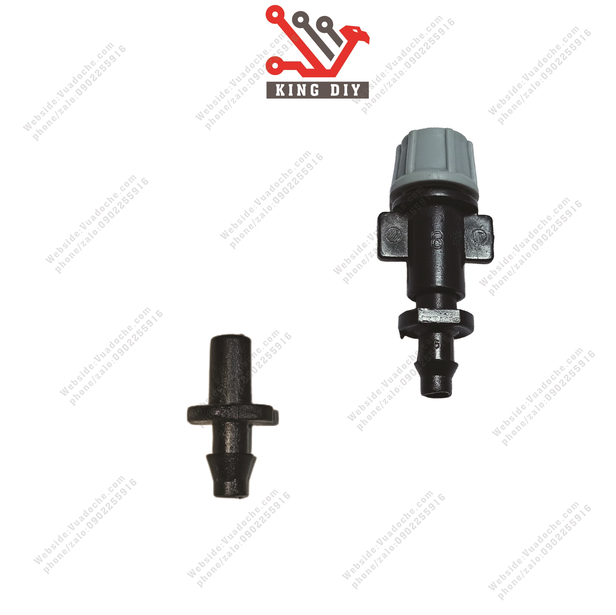 Tê 6mm nối béc phun sương mưa các loại (nối dây mềm 5x7mm hoạc dây phun sượng phi 8)