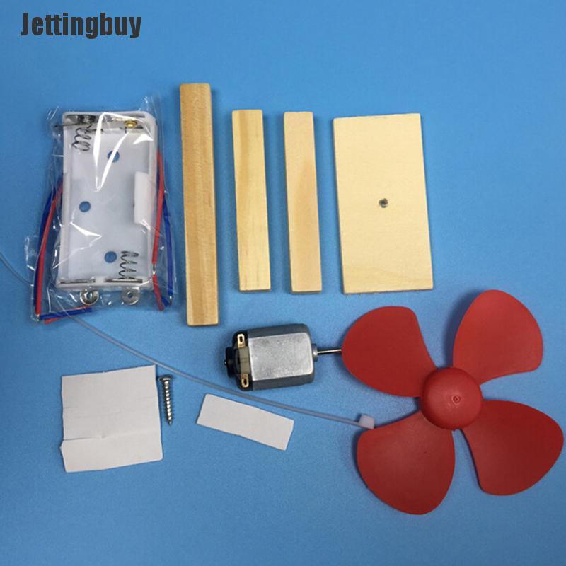 Jettingbuy DIY Electric Fan Experiment Model Physics Science Elementary Education Toys