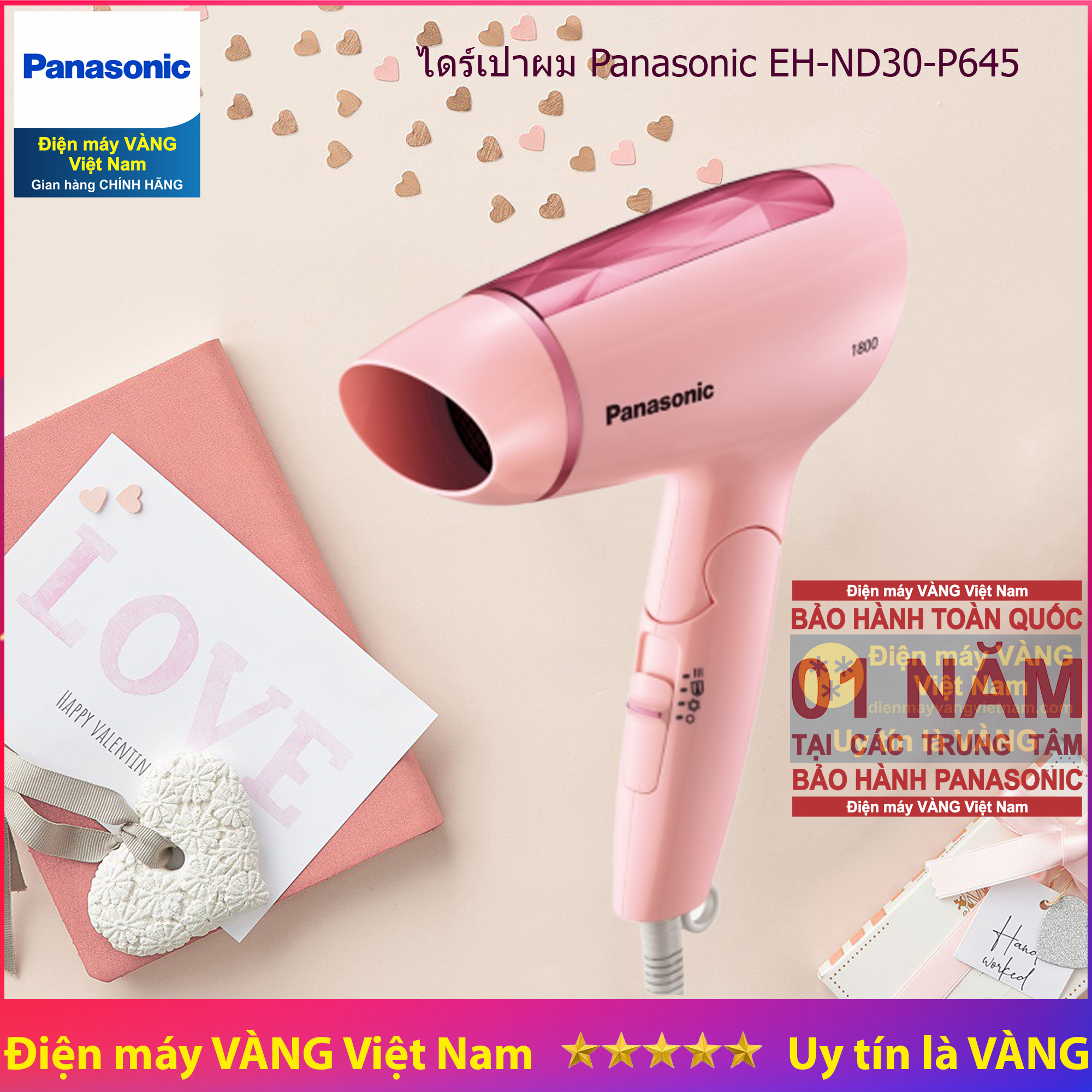 Máy sấy tóc Thái Lan Panasonic EH-ND30-P645 và EH-ND37