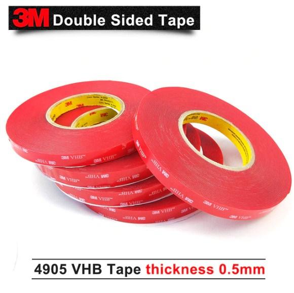 Băng keo 2 mặt 3M VHB 4905 10mmx33m (Đỏ)