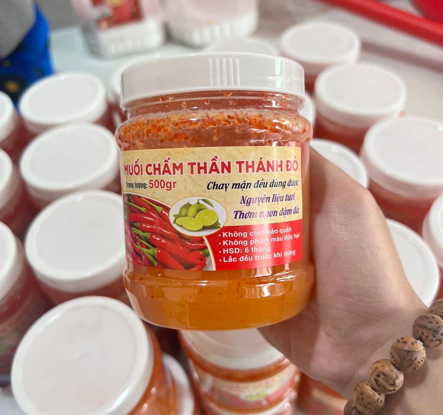Set 2 hủ nước chấm hải sản - Muối ớt đỏ/ Muối ớt xanh