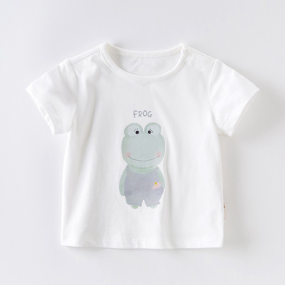 Áo thun siêu rẻ chất cotton mịn cho bé traibé gái-áo thun in hình con vật dễ thương(5-85kg)