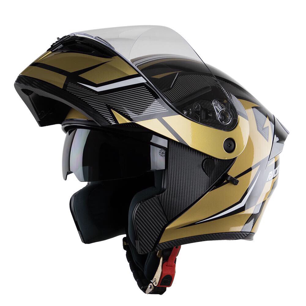 Nón bảo hiểm fullface lật hàm 2 kính Royal M168 tem