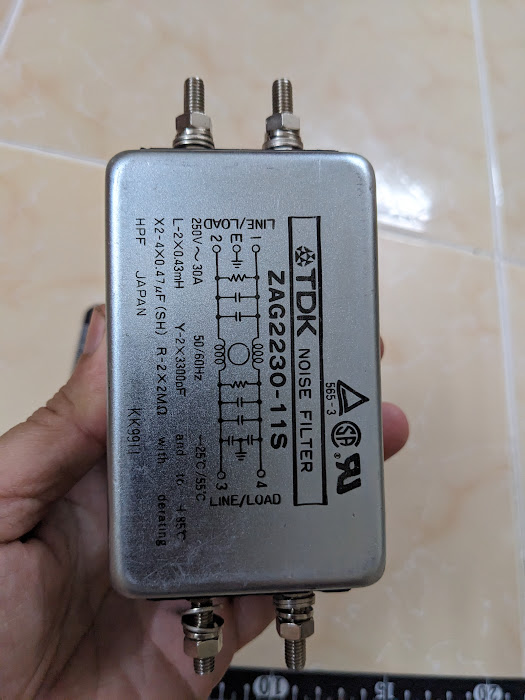 Lọc nguồn TDK 1 pha 30A Japan tháo tủ còn mới