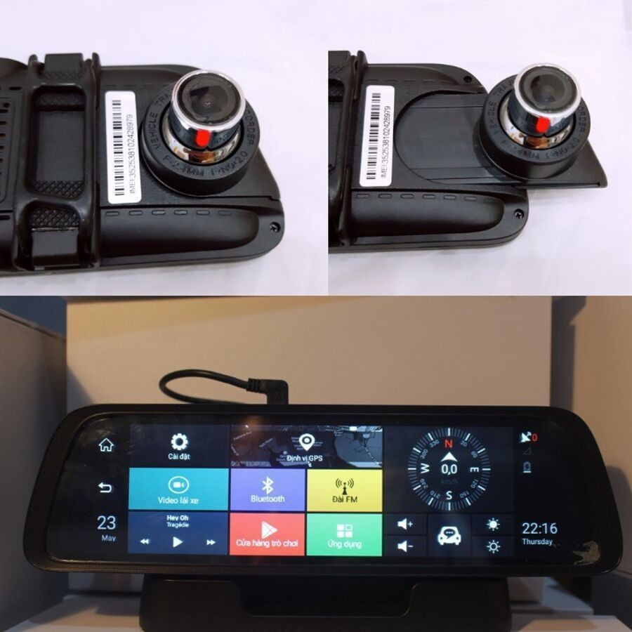 camera hành trình kẹp gương A86