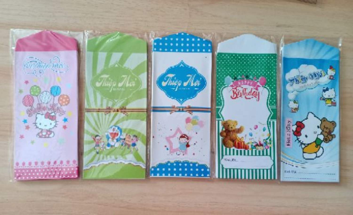 Sấp 10 thiệp mời sinh nhật (10 thiệp, 10 phong bì)