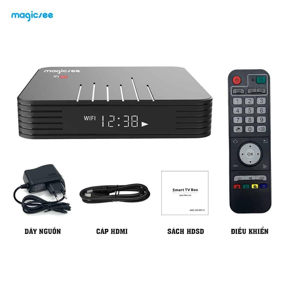 Android Tivi Box Magicsee N5 Max – Ram 4GB, Rom ATV, Android 9.0 - N5max TẶNG CHUỘT KHÔNG DÂY