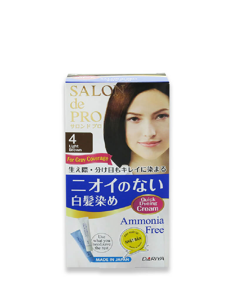 Kem Nhuộm Tóc Phủ Bạc Salon De Pro 4 (Màu Nâu Nhạt)