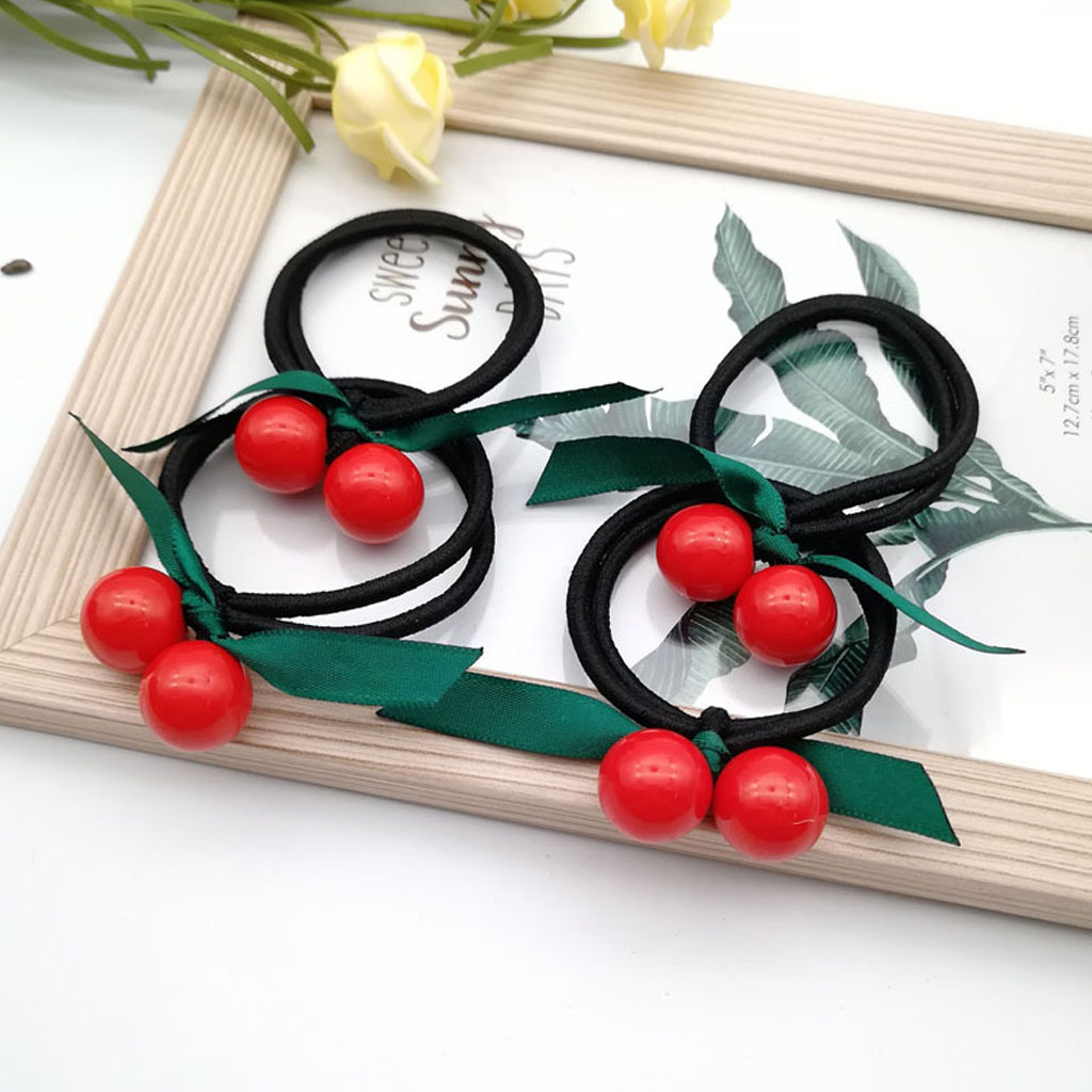[Set 2] Cột tóc quả cherry ruy băng CT84