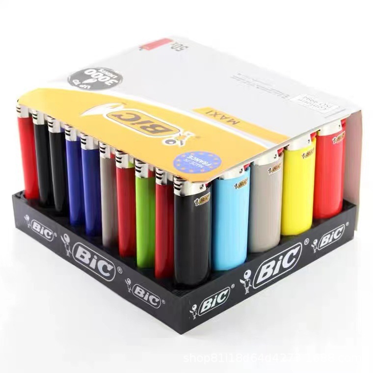 Bật lửa Bic J6, Quẹt cơ đá Bic J6/ Giá bán 1 hộp 50 Chiếc (bic new nhiều màu)