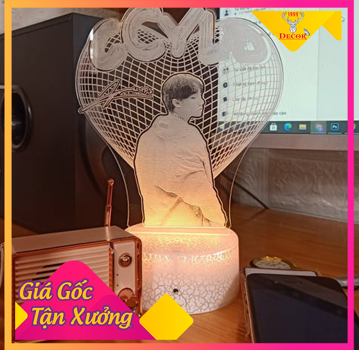 ĐÈN LED GỖ 3D! Sơn Tùng MTP dành tặng fan