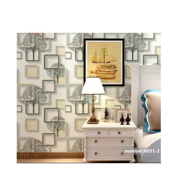 5 Mét Decal Giấy Dán Tường Khổ 45cm Có Sẵn Keo - Cây Khô Vuông Vàng BV98