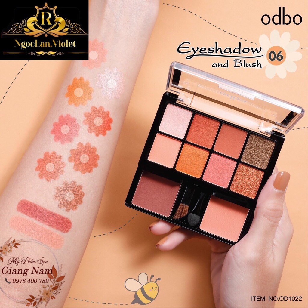 Sét phấn mắt và má hồng Eyeshadow And Blush Od1022 (20gr)