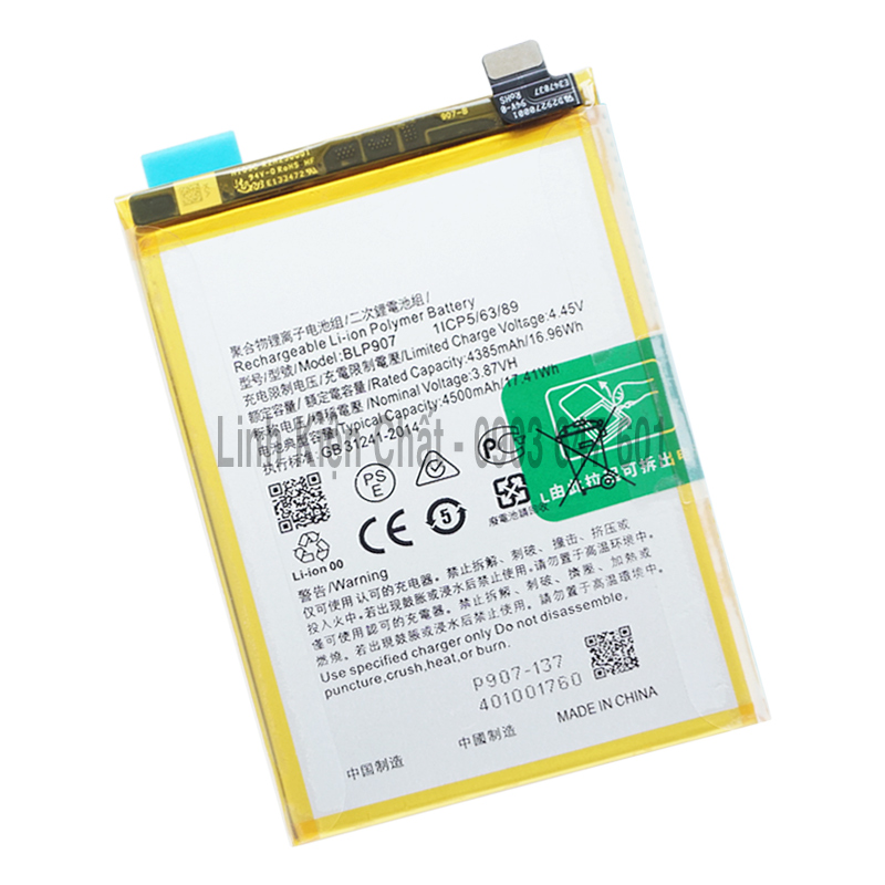 Pin cho oppo reno 7z 5g cph2343 4500mah zin - hàng nhập khẩu