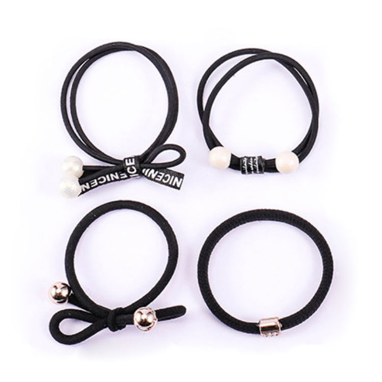 Bộ 12 thun cột tóc Hàn Quốc dễ thương - Gồm hộp (Đen)